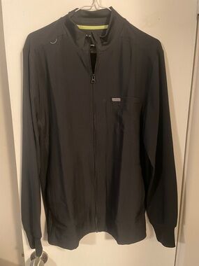 Landau Black Lightweight Full-Zip Shirt Jacket